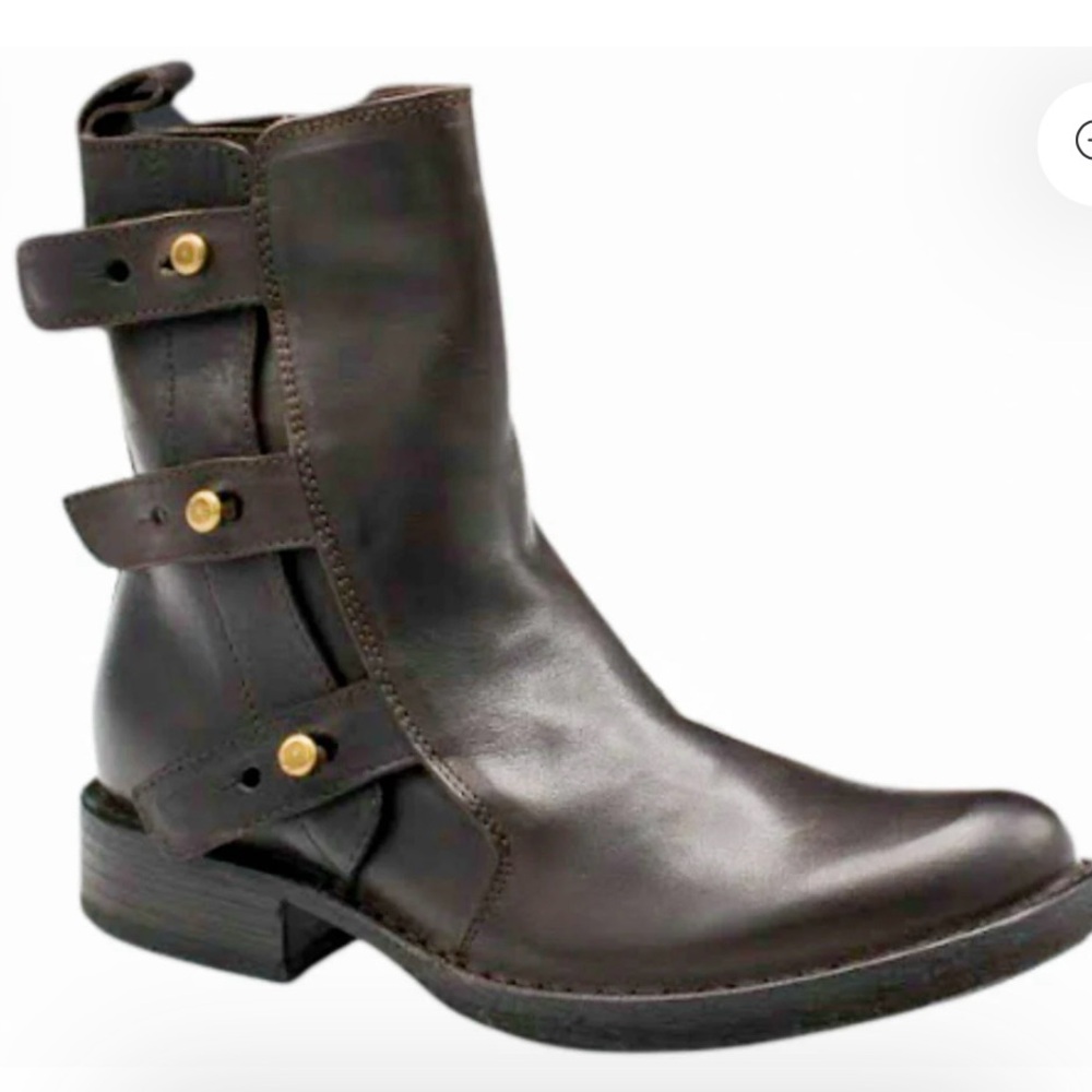 Fiorentini + Baker Brown Leather Ankle Boots, Size 38